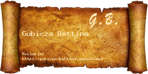 Gubicza Bettina névjegykártya